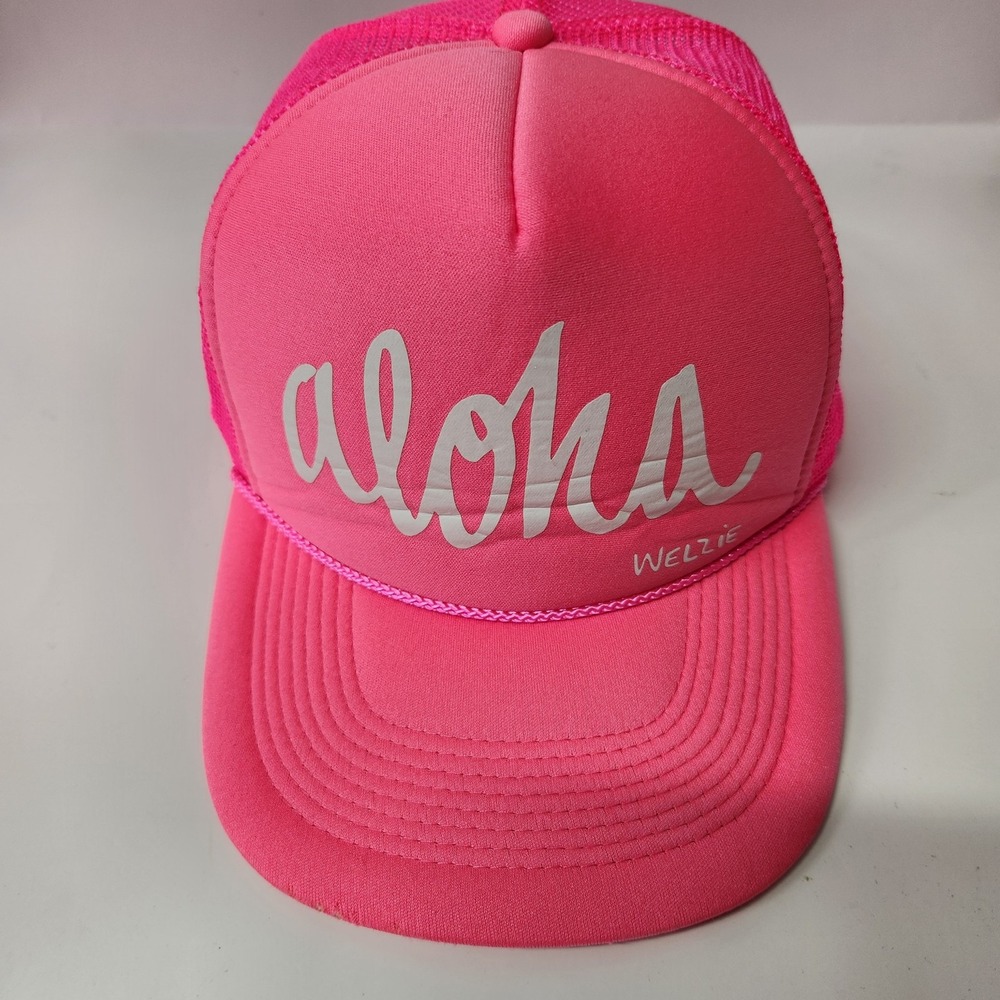 Welzie Hat Cap Snap Back Mesh Trucker Foam Graphic Hawaii One Size Mens